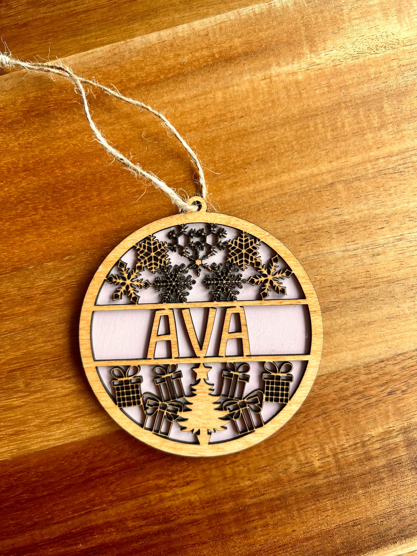 Personalised Christmas decoration - Layered