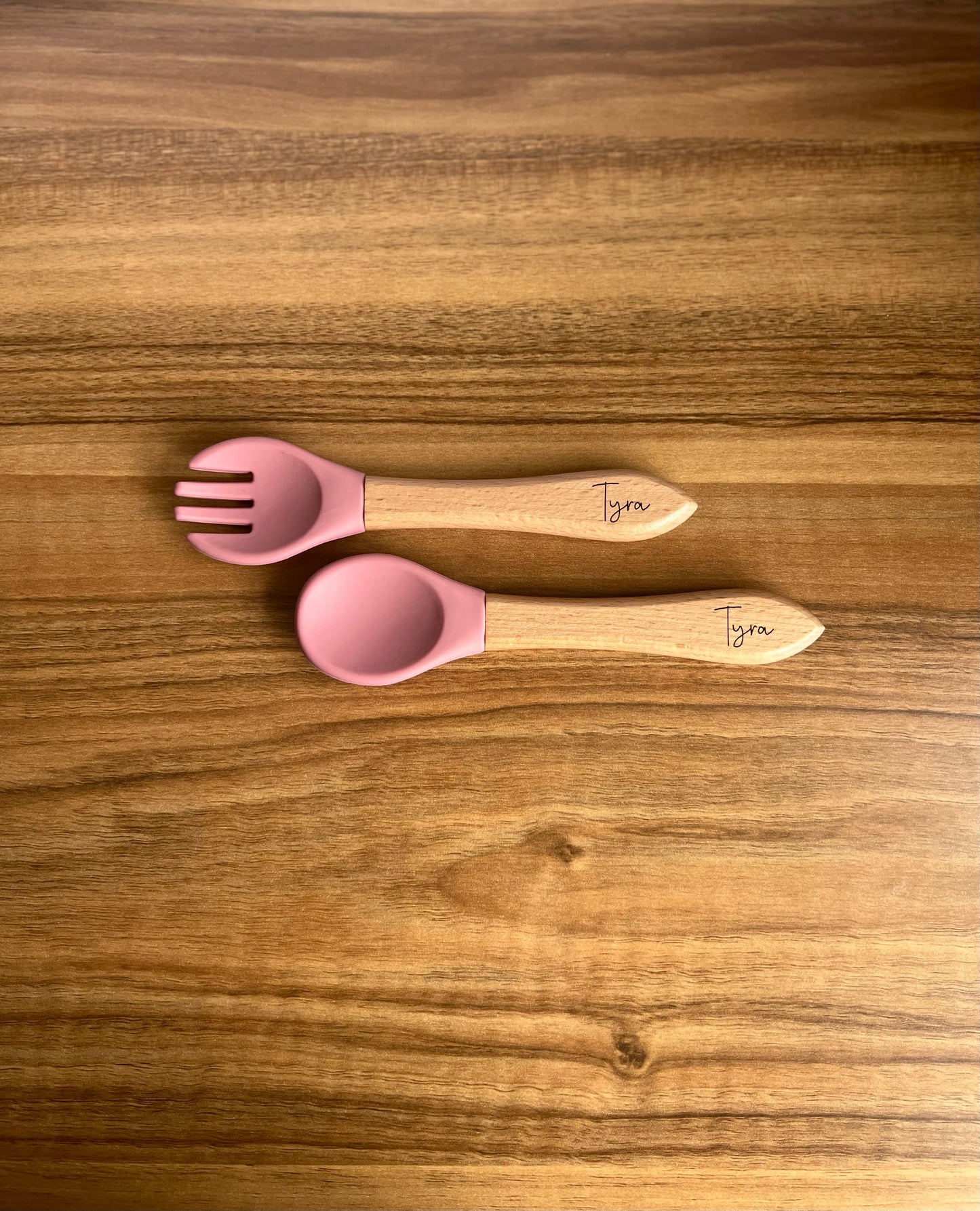 Personalised fork and spoon set