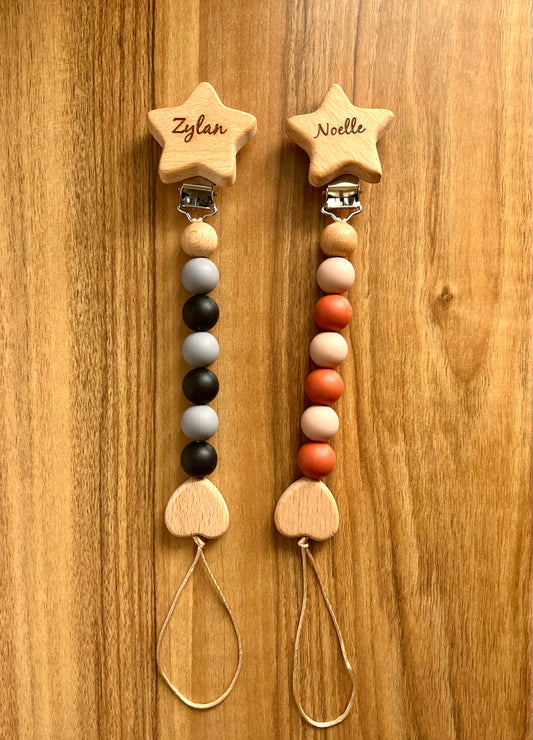 Personalised dummy clip - Star