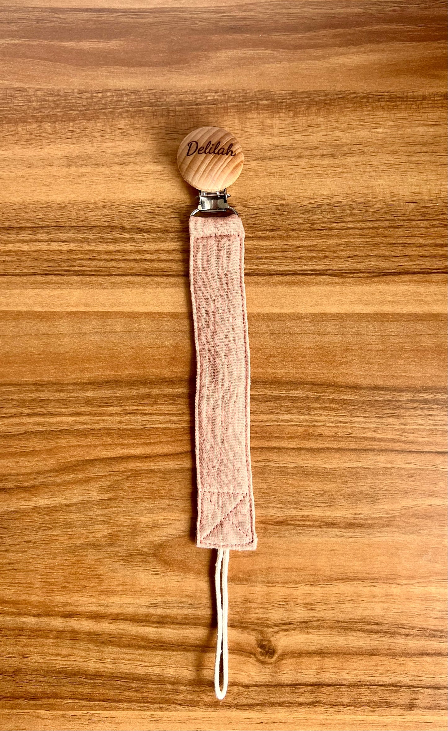Personalised dummy clip - Cotton