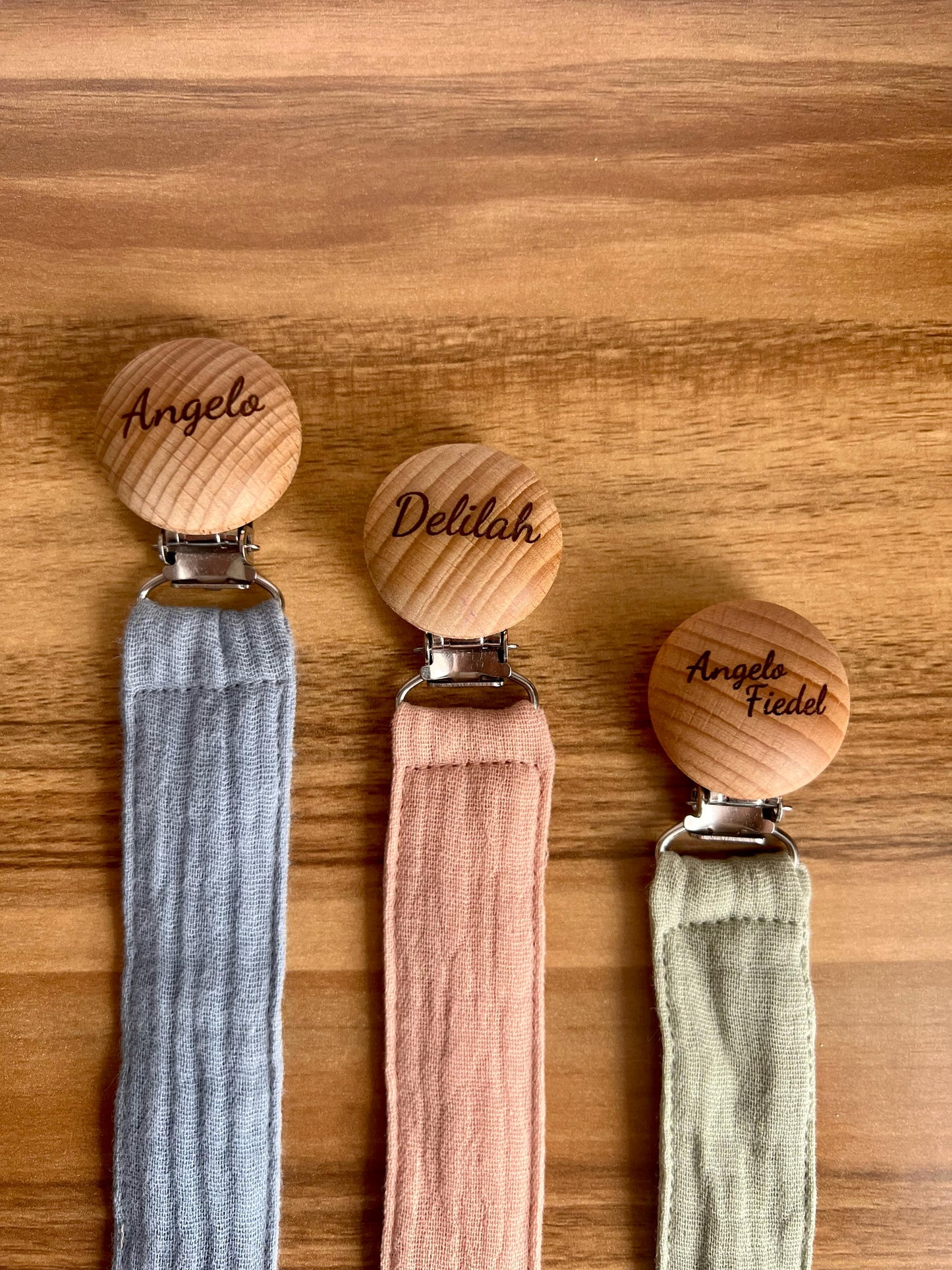 Personalised dummy clip - Cotton