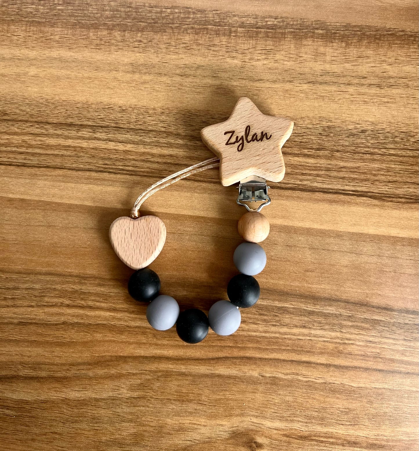Personalised dummy clip - Star