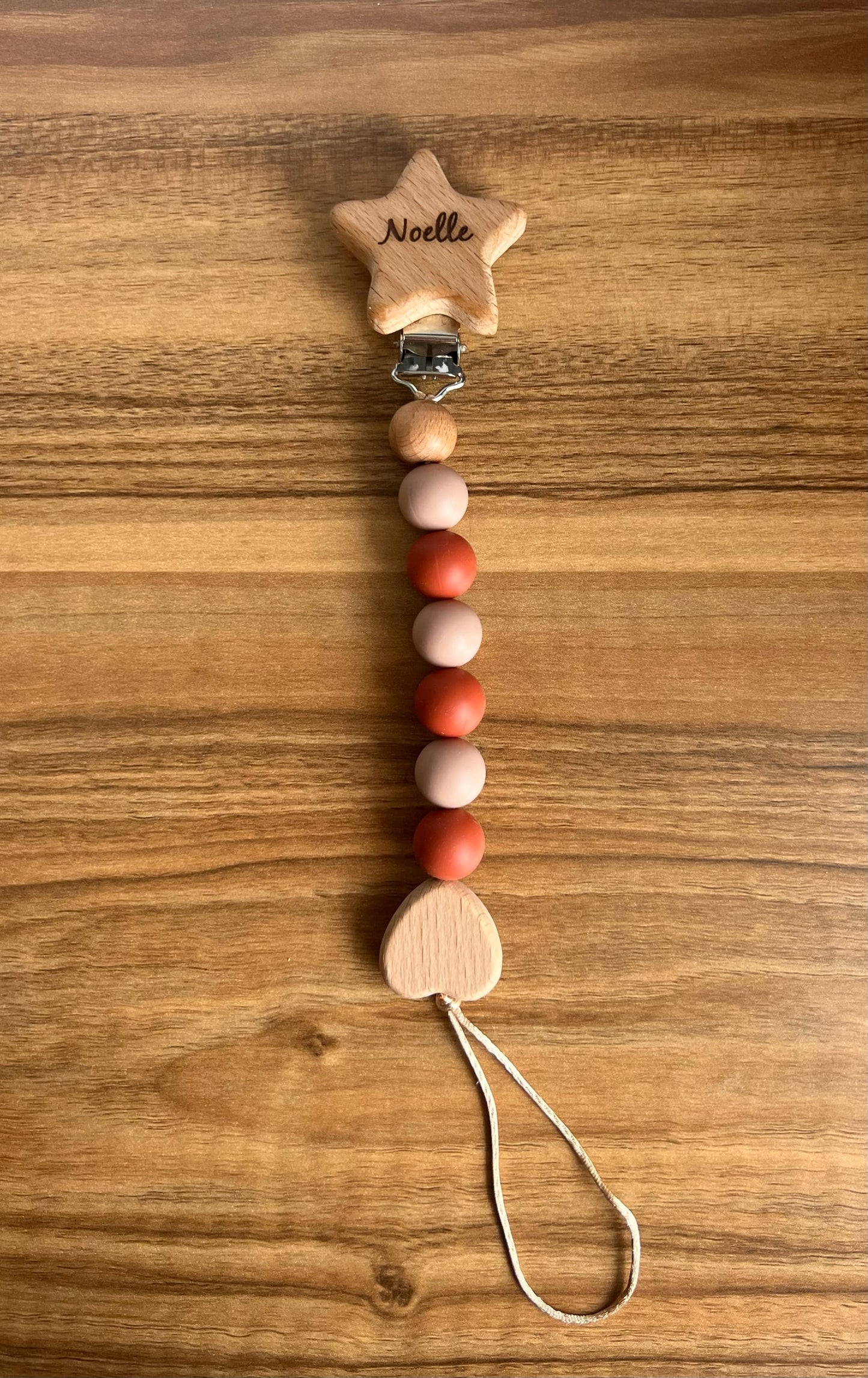 Personalised dummy clip - Star