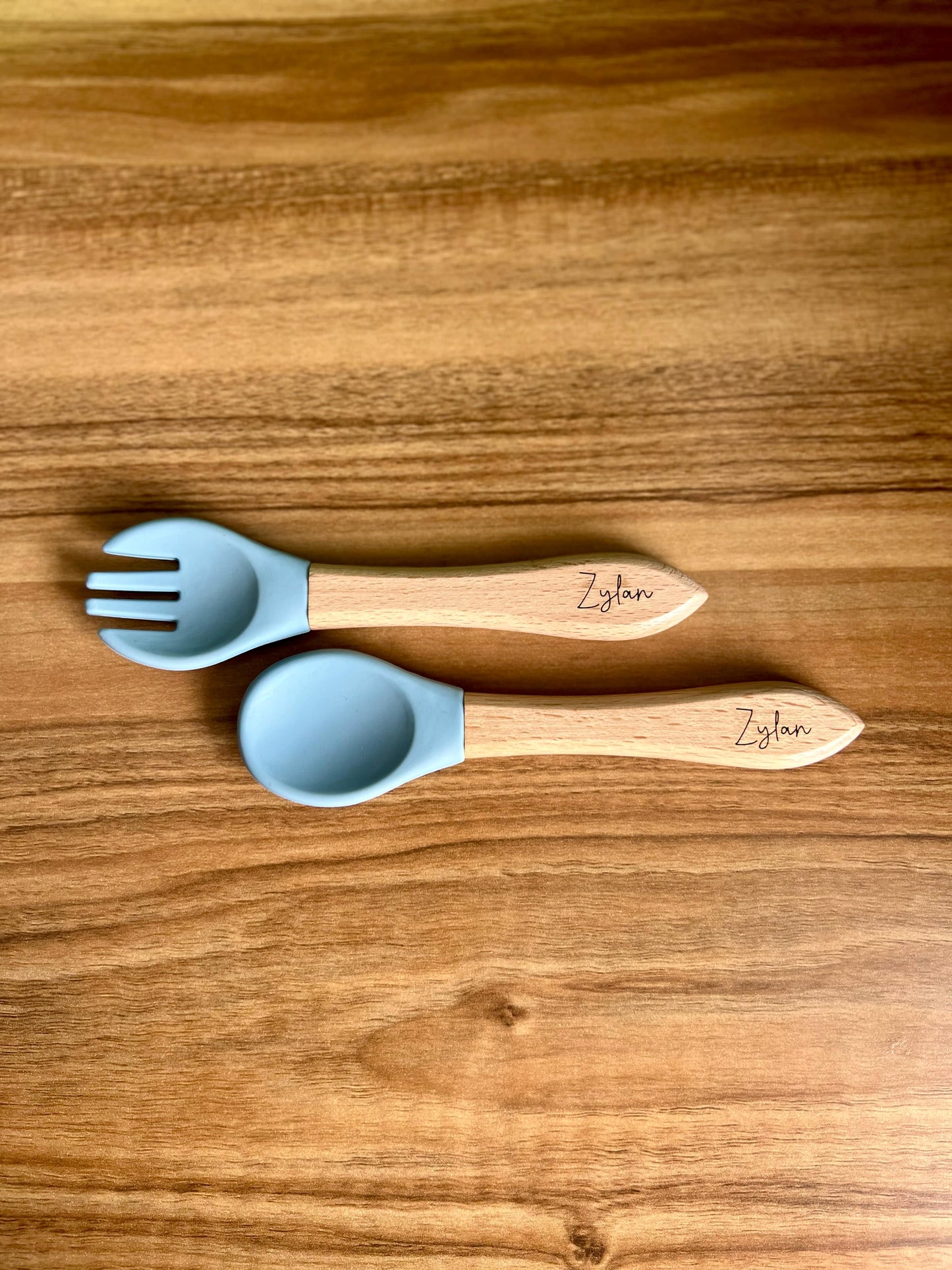 Personalised fork and spoon set