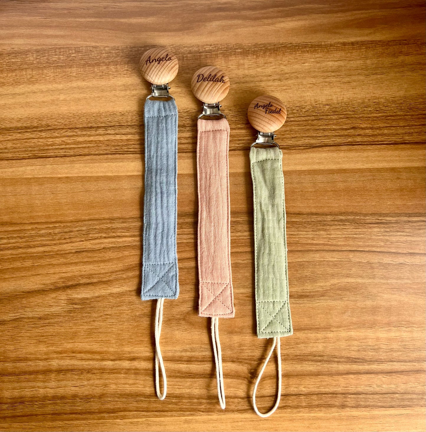 Personalised dummy clip - Cotton