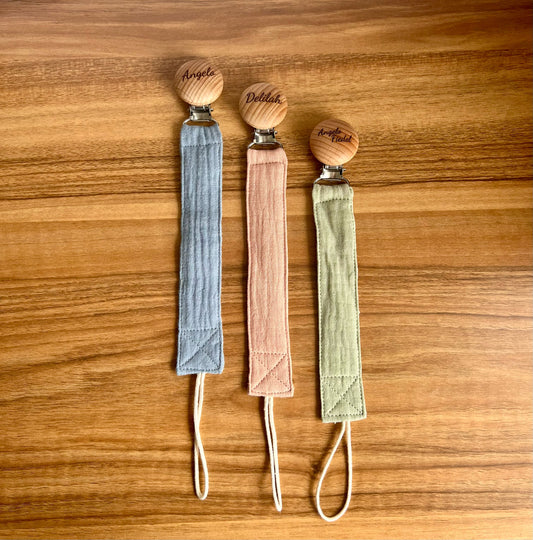 Personalised dummy clip - Cotton