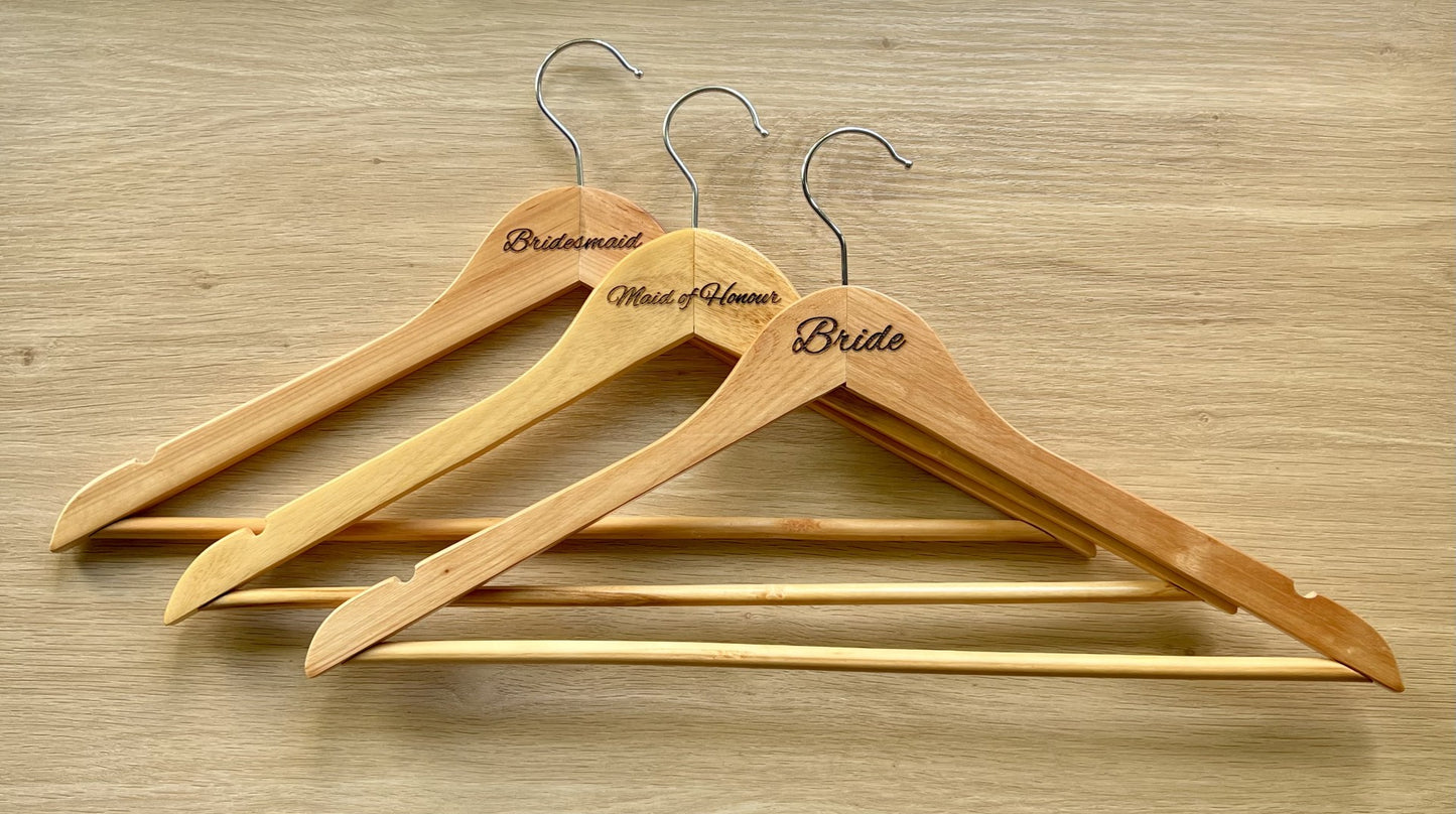 Personalised wedding hangers